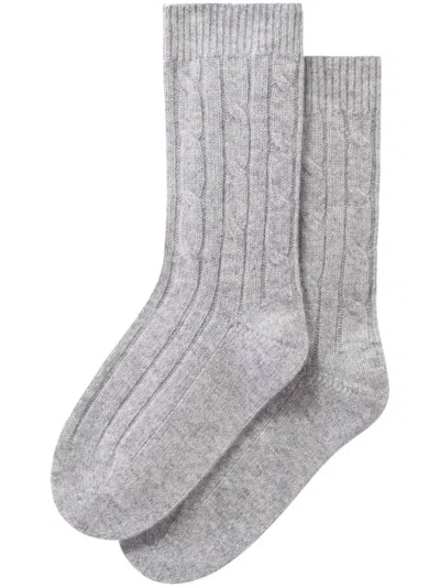 Pringle Of Scotland Cashmere Socks In Grey