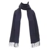 Pringle Of Scotland Cashmere Tassel Scarf In Blue