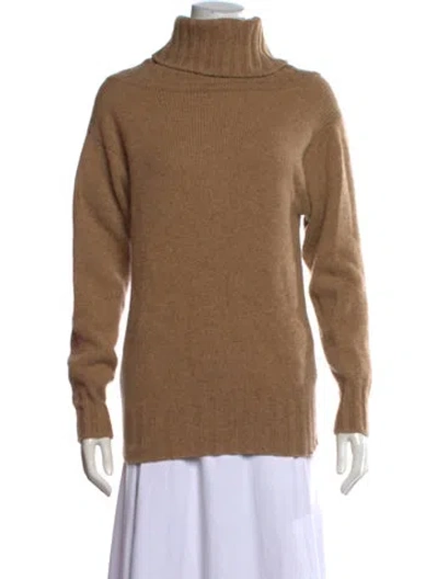 Pre-owned Pringle Of Scotland Cashmere Turtleneck Sweater In Brown