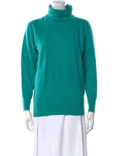 Pre-owned Pringle Of Scotland Cashmere Turtleneck Sweater In Green