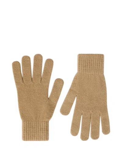Pringle Of Scotland Classic Cashmere Gloves In Brown
