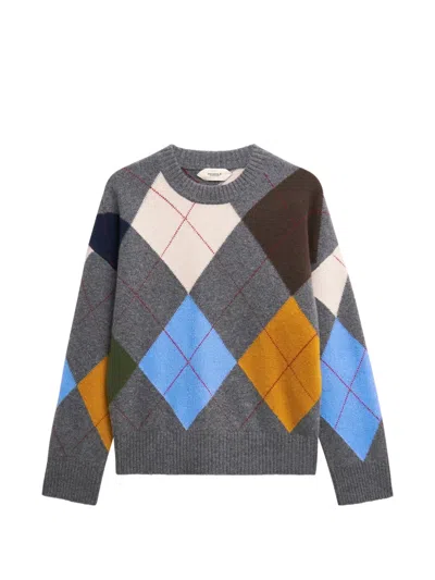 Pringle Of Scotland Crew-neck Argyle-pattern Sweater In Multi