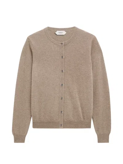 Pringle Of Scotland Crew-neck Cashmere Cardigan In Neutral