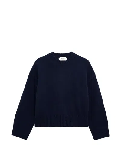 Pringle Of Scotland Crew-neck Cashmere Sweater In Blue