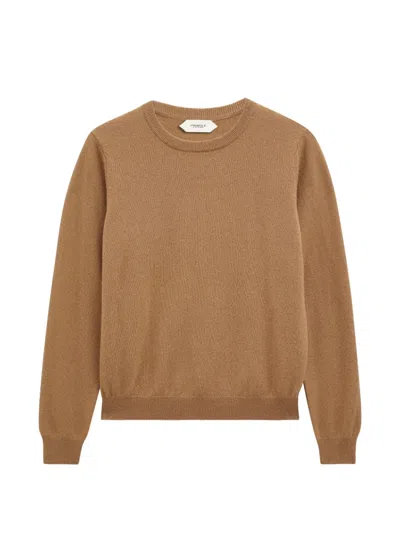 Pringle Of Scotland Crew-neck Cashmere Sweater In Brown