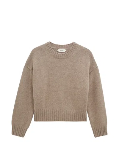 Pringle Of Scotland Crew-neck Cashmere Sweater In Brown