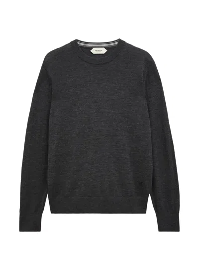 Pringle Of Scotland Crew Neck Merino Wool Sweater In Gray
