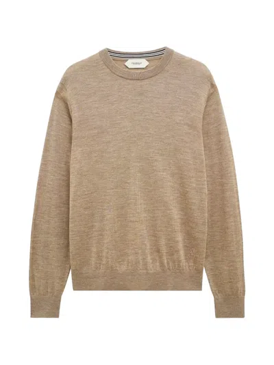 Pringle Of Scotland Crew Neck Merino Wool Sweater In Neutral