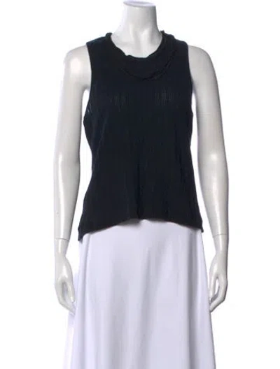 Pre-owned Pringle Of Scotland Crew Neck Sleeveless Top In Black