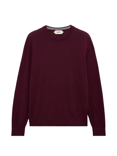 Pringle Of Scotland Crew Neck Sweater In Burgundy