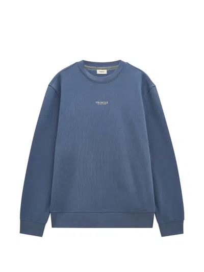 Pringle Of Scotland Crew Neck Sweatshirt In Blue