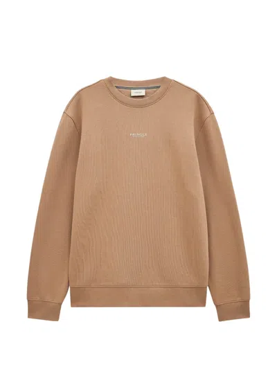 Pringle Of Scotland Crew Neck Sweatshirt In Brown