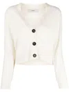 Pringle Of Scotland Cropped Button-up Cardigan In White