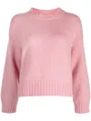 Pringle Of Scotland Cropped Cashmere Jumper In Pink