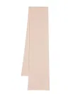 Pringle Of Scotland Finished-edge Ribbed Scarf In Pink