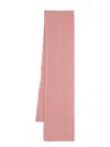 Pringle Of Scotland Finished-edge Ribbed Scarf In Pink