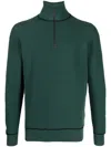 Pringle Of Scotland Half-zip Cotton Jumper In 绿色