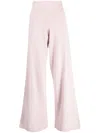 Pringle Of Scotland High-waisted Knitted Trousers In Pink