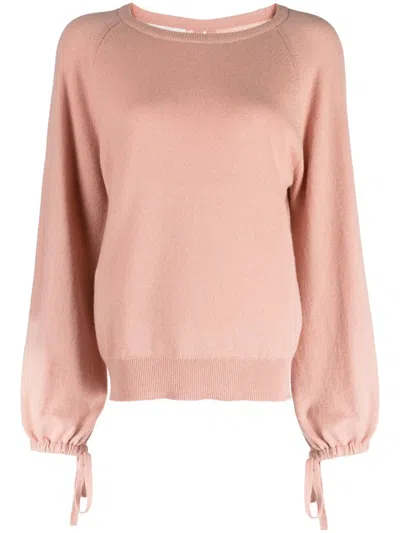 Pringle Of Scotland Keyhole-detail Cashmere Jumper In Pink