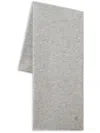 Pringle Of Scotland Logo-embroidered Cashmere Scarf In Grey