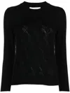 Pringle Of Scotland Pointelle-argyle Knit Cashmere Jumper In Black