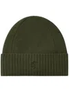 Pringle Of Scotland Ribbed-edge Cashmere Beanie In Green