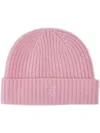 Pringle Of Scotland Ribbed-knit Cashmere Beanie In Pink