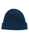 Pringle Of Scotland Ribbed-knit Turn-up Brim Beanie In Blue