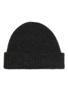 Pringle Of Scotland Ribbed-knit Turn-up Brim Beanie In Grey