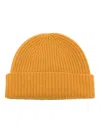 Pringle Of Scotland Ribbed-knit Turn-up Brim Beanie In Yellow
