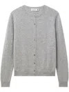 Pringle Of Scotland Round-neck Cashmere Cardigan In Grey