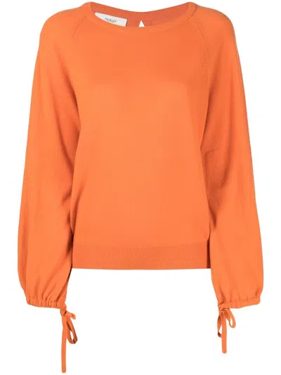 Pringle Of Scotland Kaschmirpullover Mit Rundem Ausschnitt In Orange