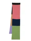 Pringle Of Scotland Striped Brushed Cashmere Scarf In Multicolour