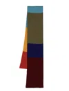 Pringle Of Scotland Striped Lambs Wool Scarf In Multicolour