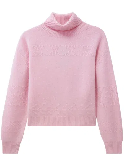 Pringle Of Scotland Turtleneck Cashmere Sweater In Pink