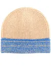 Pringle Of Scotland Two-tone Ribbed Beanie In Neutrals