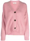 Pringle Of Scotland V-neck Cashmere Cardigan In Pink