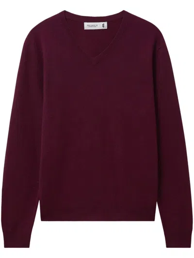 Pringle Of Scotland V-neck Cashmere Jumper In Red