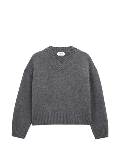 Pringle Of Scotland V-neck Cashmere Sweater In Gray