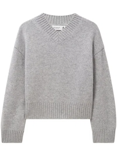 Pringle Of Scotland V-neck Cashmere Sweater In Grey