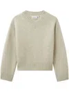 Pringle Of Scotland V-neck Cashmere Sweater In Neutrals