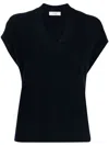 Pringle Of Scotland V-neck Knitted Vest In 蓝色
