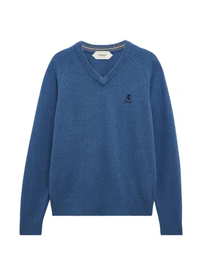 Pringle Of Scotland V-neck Sweater In Blue