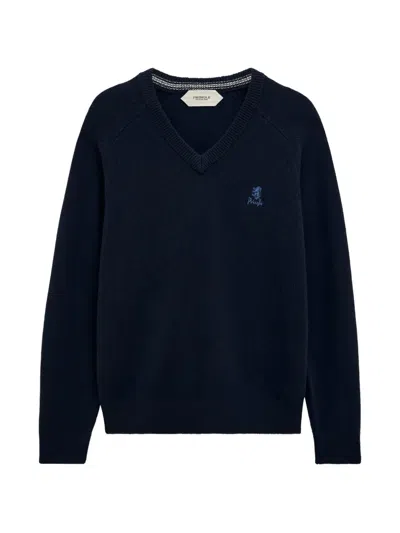 Pringle Of Scotland V-neck Sweater In Blue
