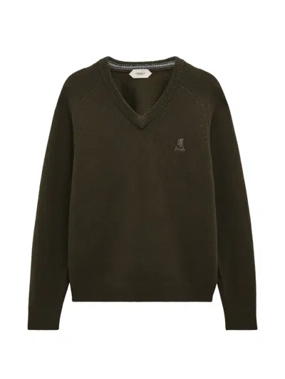 Pringle Of Scotland V-neck Sweater In Green