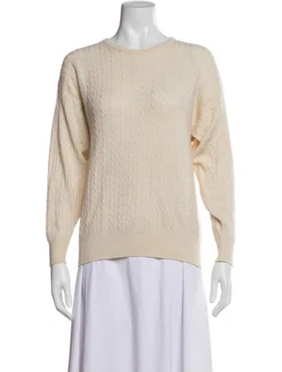 Pre-owned Pringle Of Scotland Wool Crew Neck Sweater In Neutral