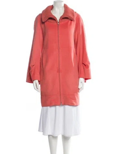 Pre-owned Pringle Of Scotland Wool Parka In Pink