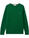 Pringle Of Scotland Wool V-neck Jumper In Green