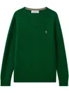 Pringle Of Scotland Wool V-neck Jumper In Green