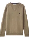 Pringle Of Scotland Wool V-neck Sweater In Neutrals